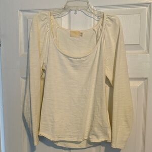 Women's Cream Long Sleeve Top